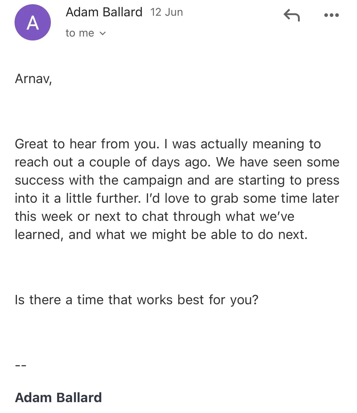 Client review